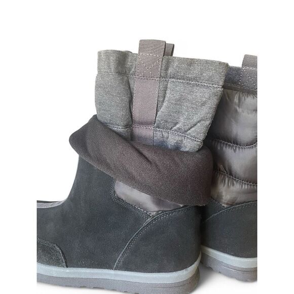 Lands’ End Women 9 Black Suede Winter Boots Quilted Pullon Lined Excellent Cond. - Picture 6 of 8